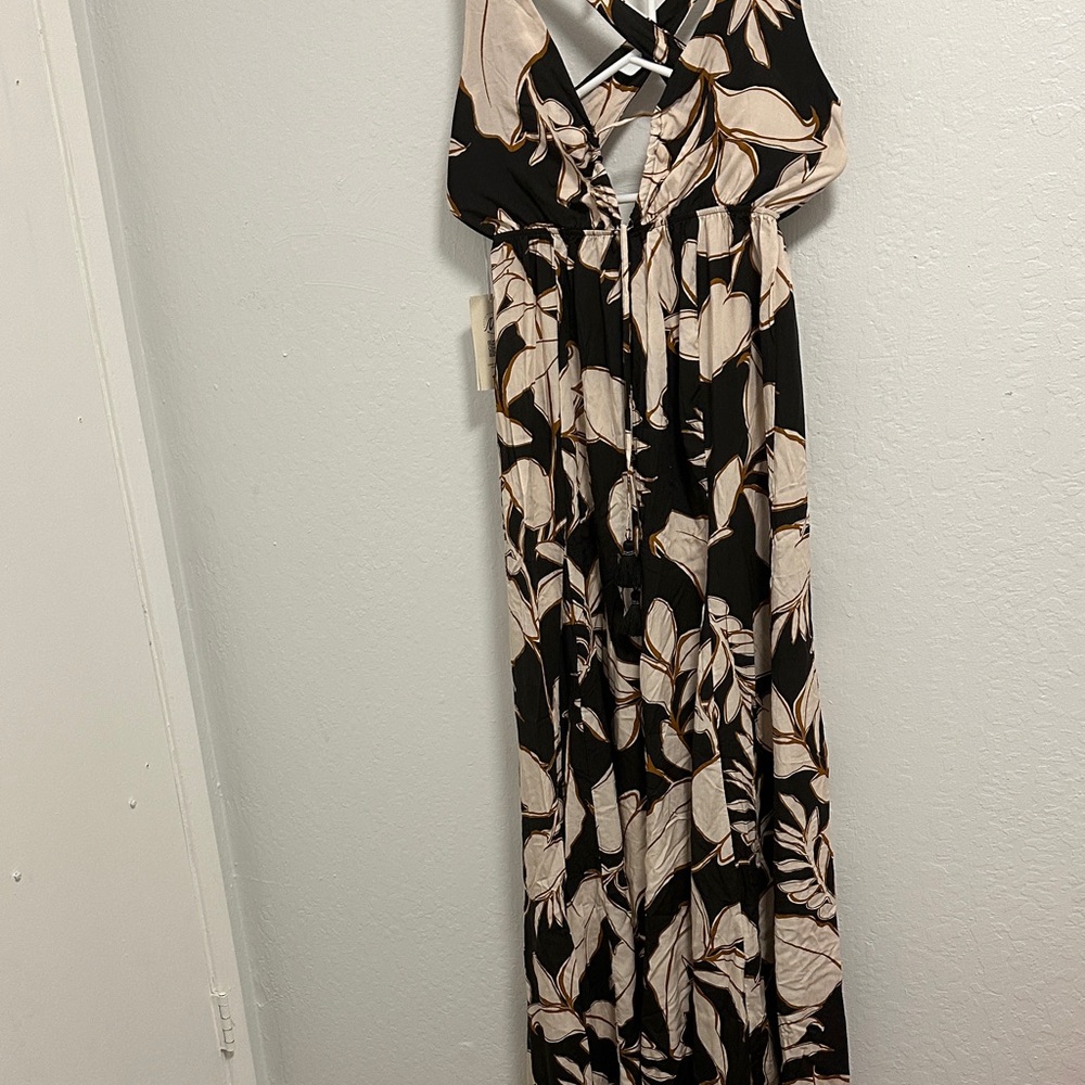 Maaji Black and Cream One Shoulder Dress